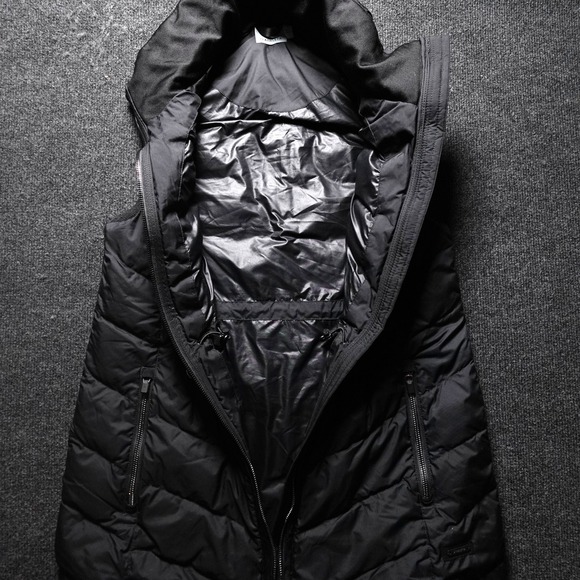 Athleta Puffer Vest Goose Down Quilted Gorpcore Womens Size S Black - Picture 9 of 11